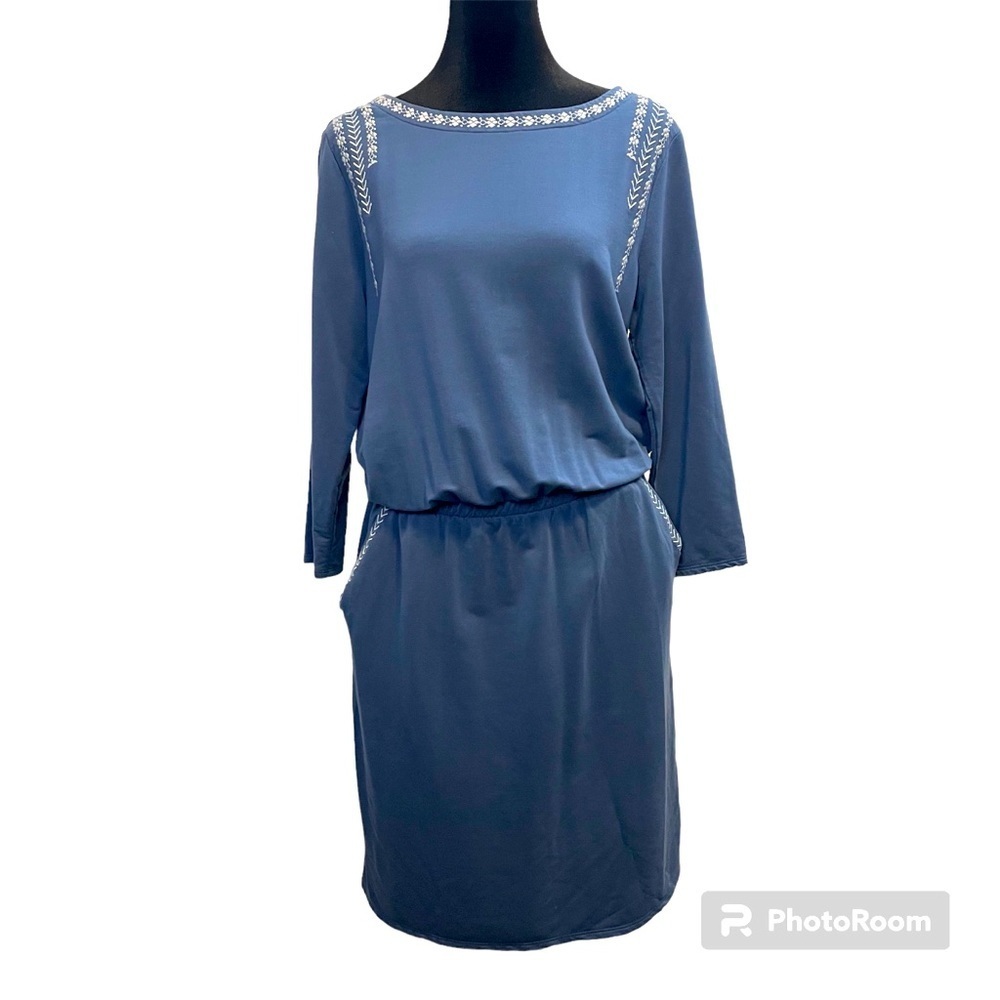 Garnet Hill Tencel Embroidered Dress